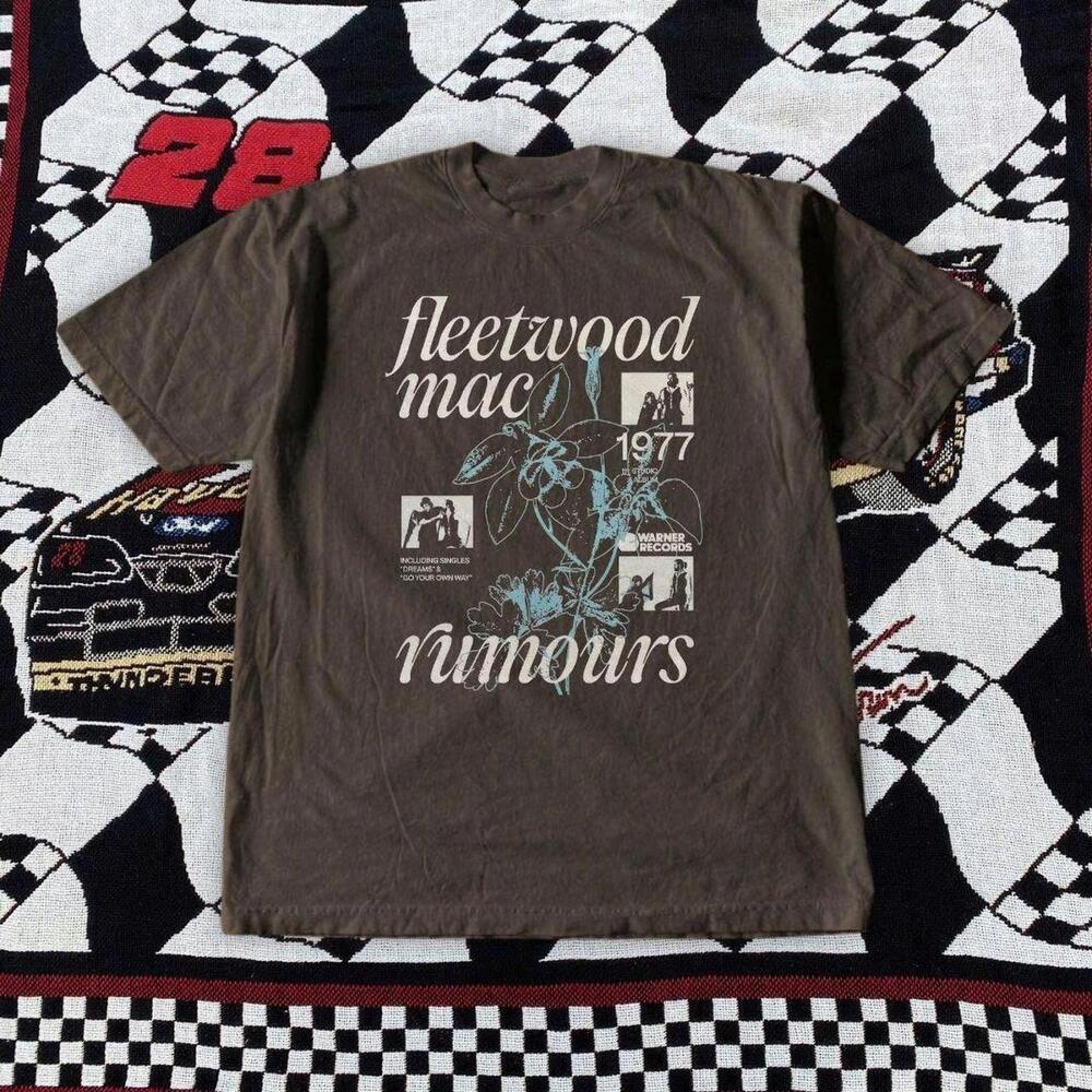 Fleetwood Mac Rumours Tour Tee Brown And Blue Graphic Tee